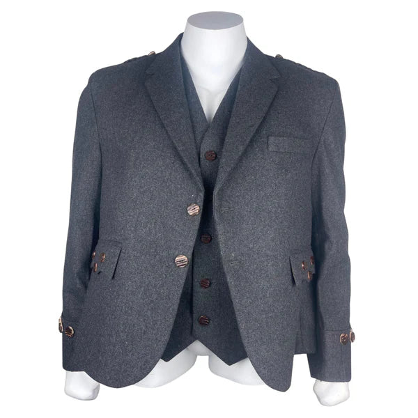 Grey Wool Argyle Blazer Jacket for Men – Heritage Sport Coat, Diamond Knit Pattern