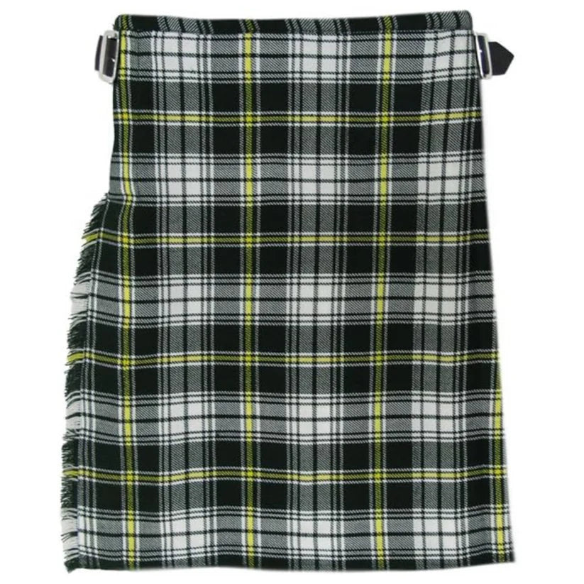 St. Patrick Tartan Kilt for Men – 8 Yard Acrylic Wool Kilt with Leather Straps & Chrome Buckles