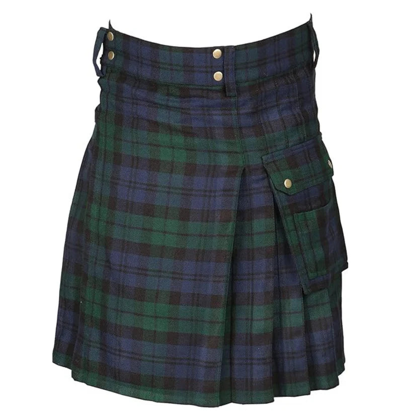 Premium Scottish Modern Tartan Utility Irish Kilt For Men - Made to Order