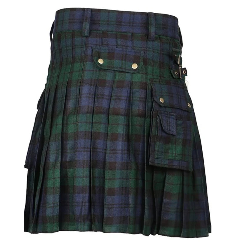 Premium Scottish Modern Tartan Utility Irish Kilt For Men - Made to Order