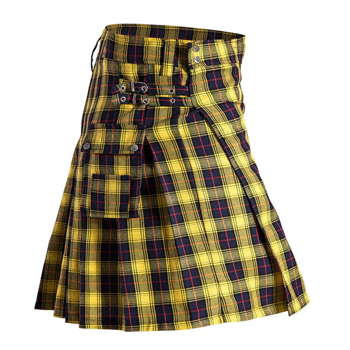Premium Scottish Men's Traditional Highland Tartan Kilt Modern Utility Kilt - Made to order