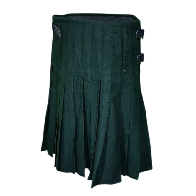 Solid Green 8 Yard 16oz Tartan Kilt for Men