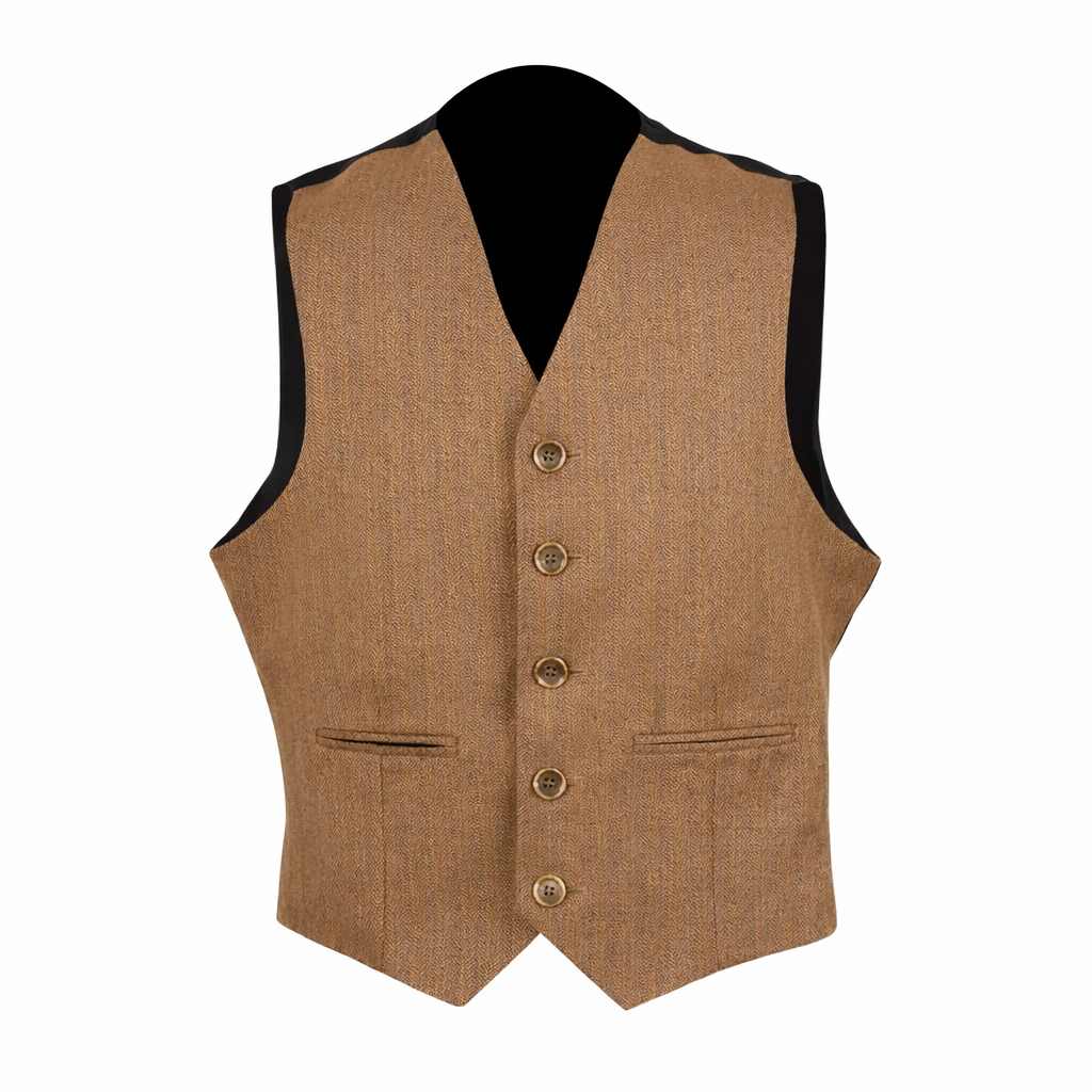 Gold Brown Arrochar Tweed Kilt Jacket - Masterfully Tailored