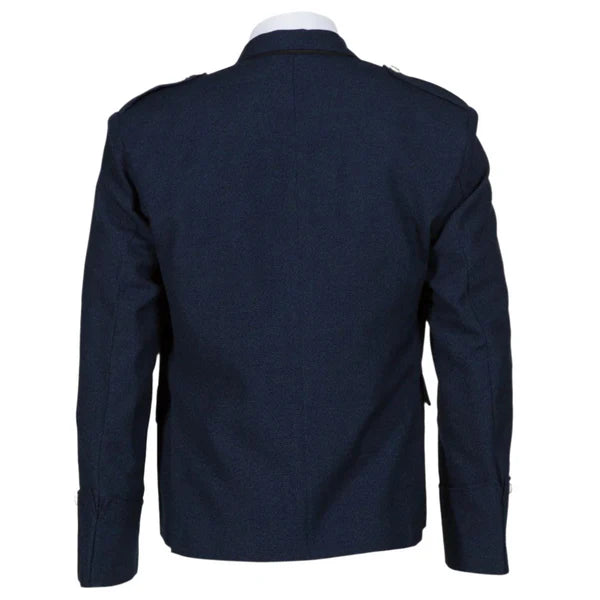 Men's Scottish Navy Tweed Argyle Jacket & 5-Button Vest