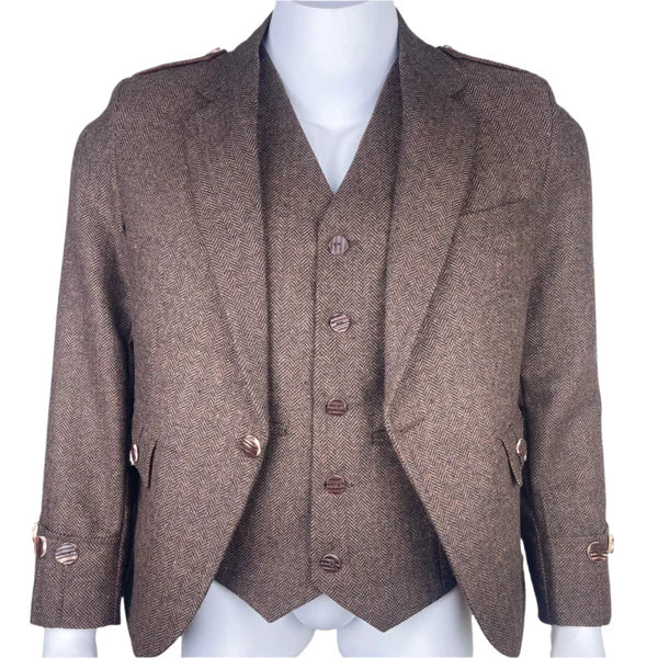 Handcrafted Scottish Tweed Argyle Jacket & Vest – Perfect for Weddings, Ceilidhs & Formal Events