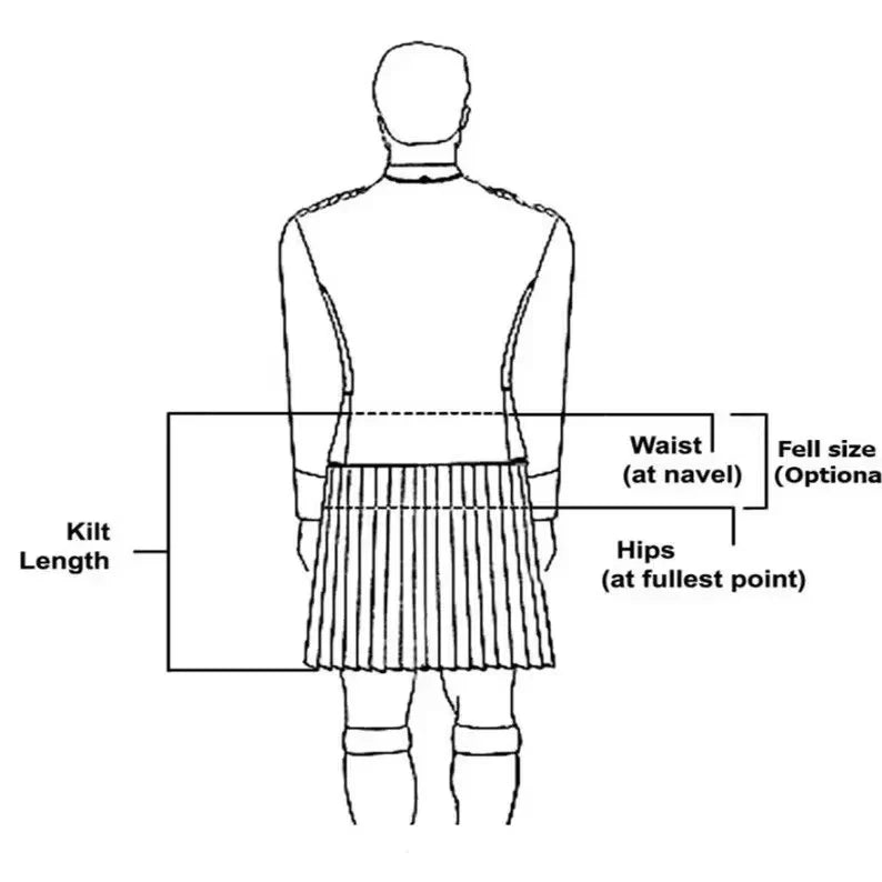 Solid Green 8 Yard 16oz Tartan Kilt for Men